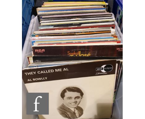 A collection of Jazz, Rock, Pop and Folk LPs to include Louis Armstrong, Leonard Cohen, Rod Stewart, Sidney Bechet, Bob Dylan