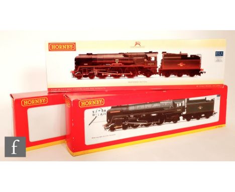 Three OO gauge Hornby DCC Ready locomotives, comprising R2925 4-6-2 BR green 'Clan MacGregor',  R2584 4-6-2 BR green Rebuilt 