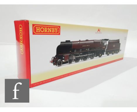 A OO gauge Hornby DCC Ready R3555 4-6-2 BR maroon Princess Coronation Class 46256 'Sir William Stanier FRS', boxed. 