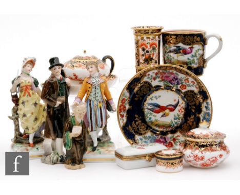 Five pieces of assorted Royal Crown Derby to include a miniature teapot and a trinket box, all decorated in Imari patterns, t