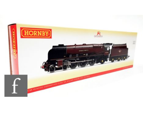 A OO gauge Hornby DCC Ready R3555 4-6-2 BR maroon Princess Coronation Class 46256 'Sir William Stanier FRS', boxed. 