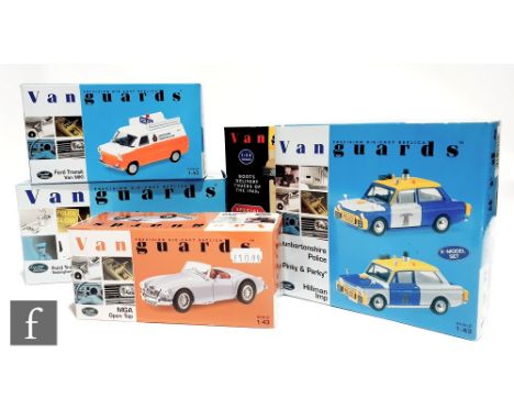 Twenty three Vanguards diecast models by Lledo and Corgi, mostly 1:43 scale, to include four box sets, Motorsport, 1950s-1960