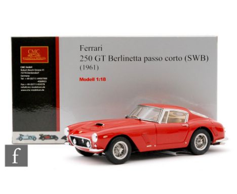 A CMC Models M-046 1:18 scale 1961 Ferrari 250 GT Berlinetta passo corto in red, boxed. 