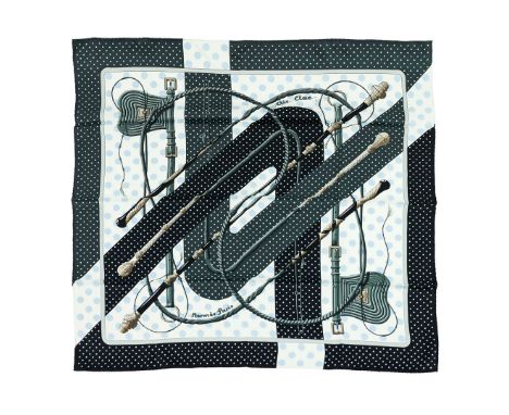 HERMÈS SCARF "CLIC CLAC À POIS”. designed byJulie Abadie, made in France, silk with hand-rolled edges, 65cm x 65cm approx.