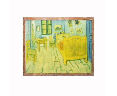 VINCENT VAN GOGH. After. chambre à coucher. Lithograph, 44 cms x 57cms, Published by Les Editions Braun &amp; Cie, Framed.