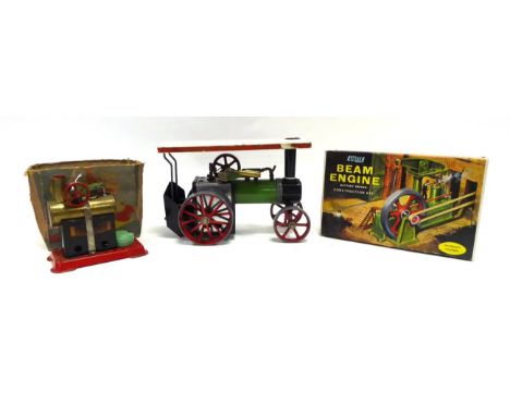 Mamod Live Steam Traction Engine (G) MM1 Stationary engine (G-F box P) Airfix Beam Engine Kit (appears reasonable complete, b