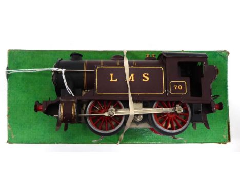 Hornby Series O Gauge E120 Special Electric 0-4-0 Tank Locomotive LMS 70 20-volt, in original box with Clyde Model Dockyard s