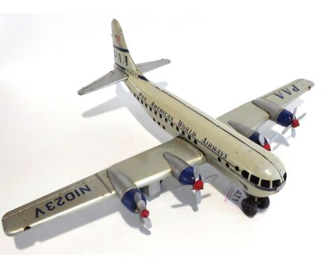 Gama Battery Operated Boeing 377 Stratocruiser in Pan American World Airways liver N1023V 15'', 38cm (F-G, some retouching an