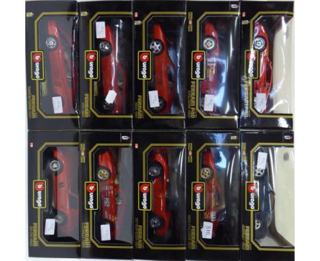 Burago 1:18 Scale Ferraris F40, 456GT, 348TB, F40 Evolutzione, 250GTO, 348TB Evoluzione, 250 Testarossa, Testarossa, GTO and 