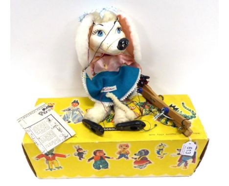 Pelham Puppet SL Fifi The Poodle with instructions (G-E box G, a little worn)Overall very good, no holes and minimal discolou