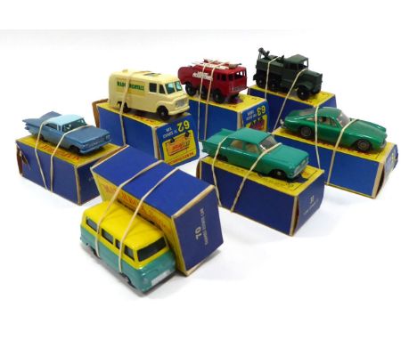 Matchbox 1-75's 33 Ford Zephyr BPW, 57 Chevrolet Impala BPW, 62 Radio Rentals van BPW (with three TV sets, no aerial) 63 Fire