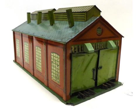 Hornby O Gauge No.E2E Engine Shed (F-G, four replacement ventilators and other restoration)