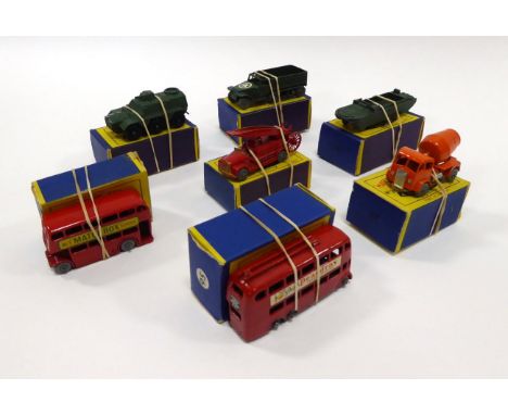 Matchbox 1-75's 5 Double deck bus MW 9 Dennis fire engine, gold trim MW 26 Cement mixer MW 49 Army half track MW 54 Armoured 