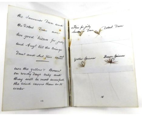 George Butcher - A Facsimile Book of Flies 1875, cloth bound facsimile of a manuscript diary with real flies inserted, inscri