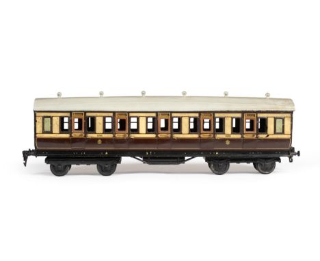 Bing For Bassett-Lowke Gauge I LNWR 3rd Corridor Coach 1921 44cm (G, fitted with Marklin couplings, roof repainted)