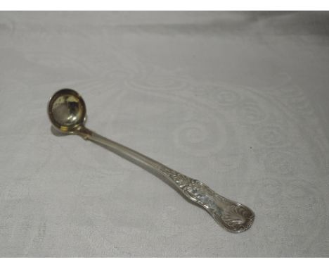 A Victorian silver sauce ladle of small form in the Kings pattern, Glasgow 1839, John Murray/John MuirSTRUCK OUT OF ONE PIECE