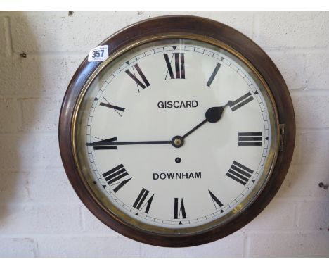 An 8 day 12 inch dial wall clock with fusee movement - in restored working condition