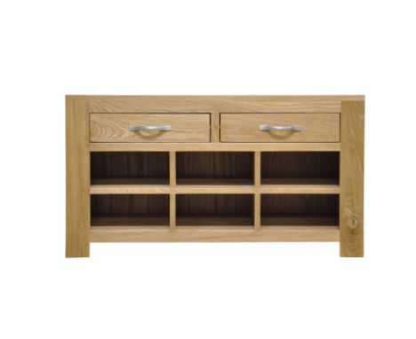 A new oak hall bench - Width 100cm x Depth 35cm x Height 56cm