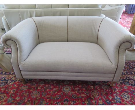 A Victorian style ex display two seater sofa - Width 165cm x Height 100cm