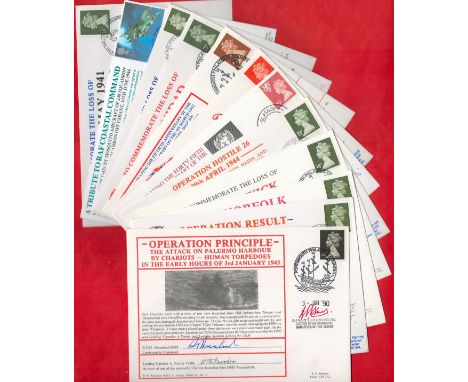 Navy Collection of 38 Signed Naval First Day Covers in Folder. Signatures include Capt JS Stevens, R Greenland, J Griffin, PT