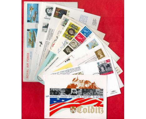 WW2 RAF Collection of 23 FDCs 5 Signed 18 Unsigned, All With Postmarks and Stamps. Signatures include Flt Lt S Wilson, Flt Lt