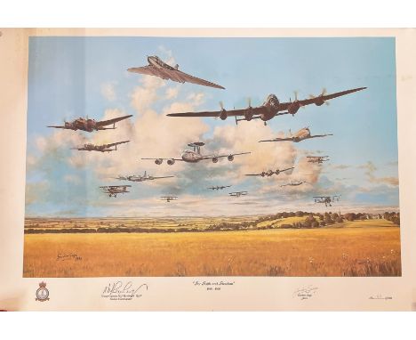 For Faith and Freedom 80th Anniversary of RAF Waddington print 18 x 25 by Gordon Sage Signed. Signed by the Artist Gordon Sag