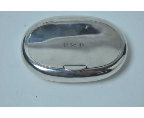 An Edwardian silver snuff or tobacco box, by Charles Westwood and Sons, Birmingham, 1912, 2.4toz