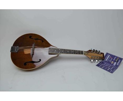 A Tanglewood Union series mandolin TWMT-MH, with label to interior, approximately 69cms high, with box.
