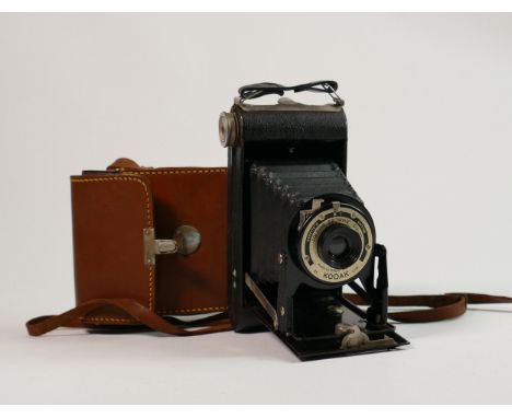 Cased Kodak Brownie Six 20 Bellows Camera: 