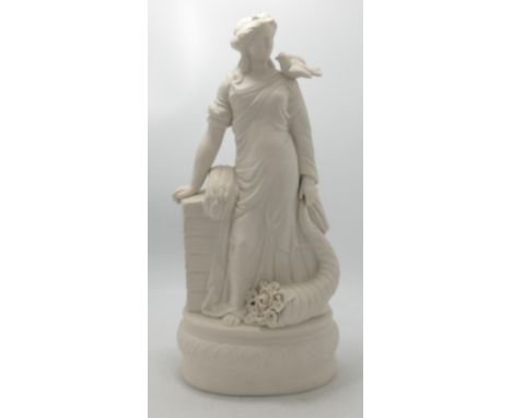 19th Century Parian Bisque Classical Lady Figure: : height 35cm 
