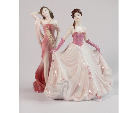 Coalport Lady Figures Happy Birthday &amp; Ruby(2): 