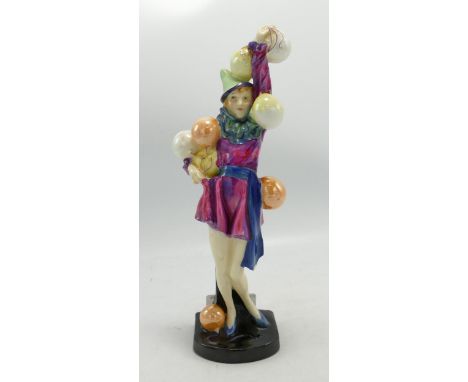 Royal Doulton figure Folly HN1750 : multiple hairlines to base &amp; paint chip to end of sash 