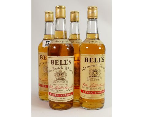 A collection of Vintage Whisky to include Four Bottles of Bells Extra Special Scotch Whisky(3) 
