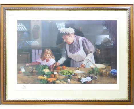 Large David Shepard Print Granny's Kitchen Ltd Edition 138 / 1500, signed on mount, frame size 86 x 106cm 