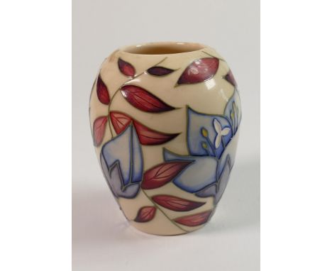 Moorcroft Jacob Ladder vase: Height 9.5cm Boxed 