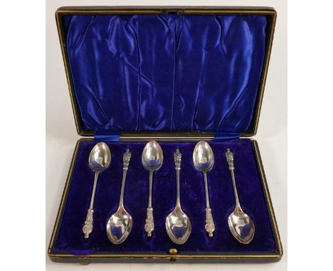 Set of Silver apostle teaspoons, 76.5g, boxed. 