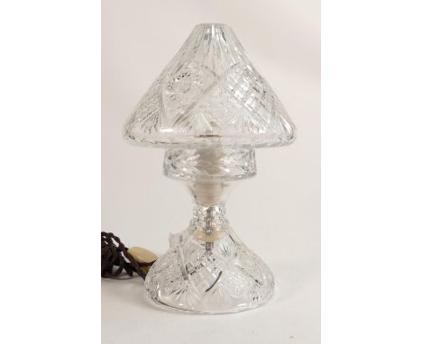 Quality Lead Crystal Table Lamp &amp; Shade, height 30cm 