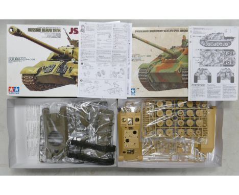 Tamiya Branded 1/35 Scale Model Tanks to include German Tank Destroyer Jagdpanther &amp; JS3 Stalin Russian Tank, looks to be