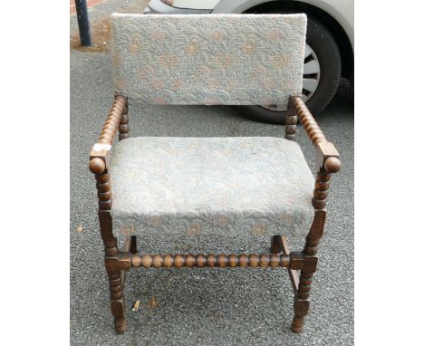 Bobbin Turned Upholster Armchair 