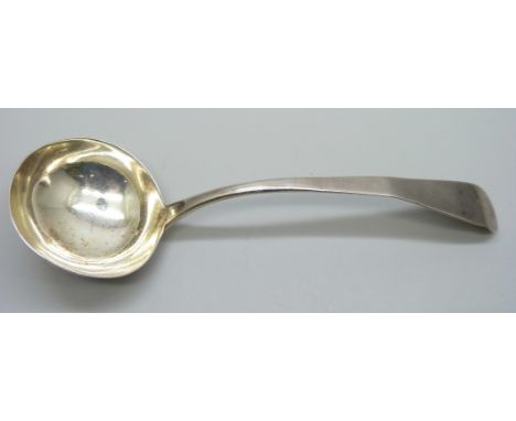 A George III silver ladle, London 1799, 42g