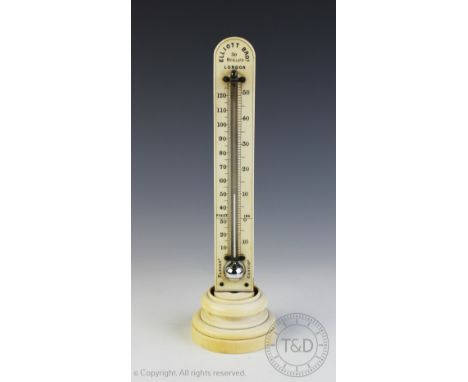 A 19th century ivory thermometer, signed 'Elliott Bro's 30 Strand', 24.5cm CONDITION REPORT: Please note: Trevanion & Dean do