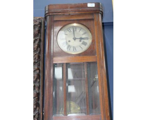 OAK WALL CLOCK 
with Roman numeral dial