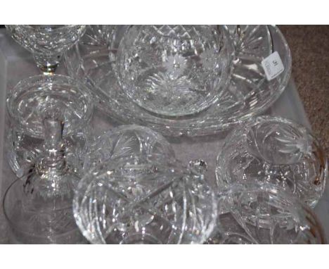 QUANTITY OF GLASSWARE 
including fruit bowl, globular vase, small bells, preserve jar etc.
