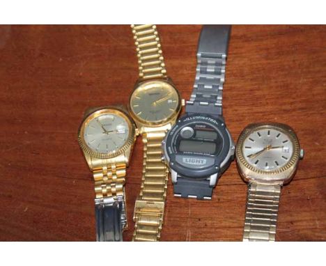 GOOD COLLECTION OF GENT'S WRISTWATCHES
comprising a gold plated Avia-Matic automatic 25 jewels, an Imado Quartz calendar watc