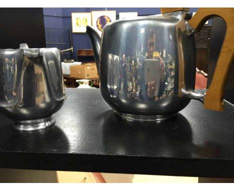 PIQUOT WARE FOUR PIECE TEA AND COFFEE SERVICE
