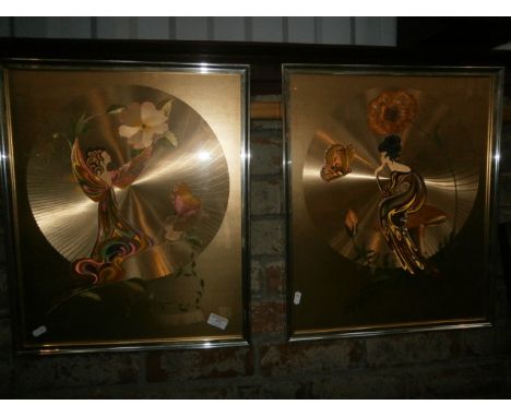 pair of Michelle emblem foil art pictures