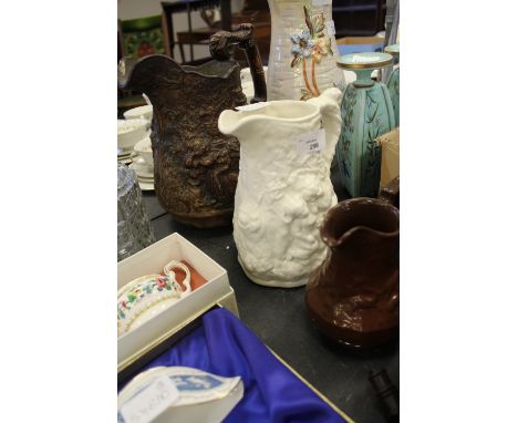 3 Vintage Moulded Jugs