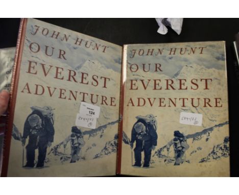 Two copies of Hunt [John], Our Everest Adventure, first edition published by Brockhampton Press, 1954, pictorial cloth with d