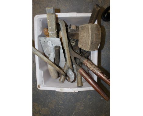 Various tools, light fittings, toilet jug etc