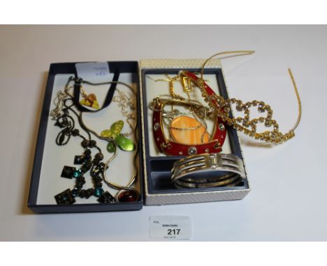 2 Boxes of Jewellery, Enamel &amp; Silver etc